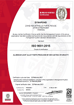 Certificat ISO 9001 Dynafond